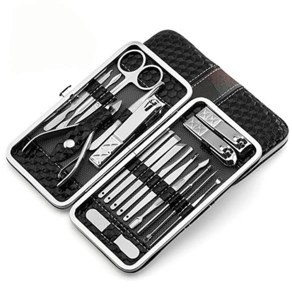 Manicure Pedicure Set (18Pcs), KFYM manicure tools, Stainless Nail Clipper